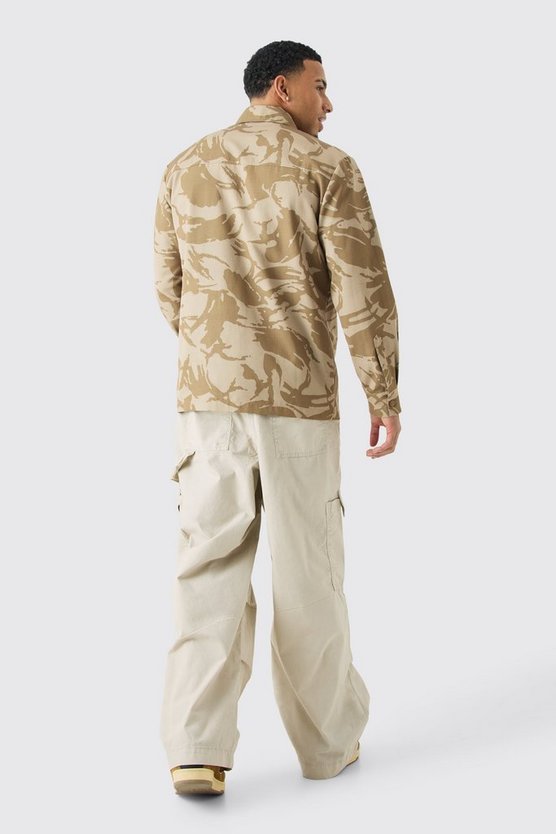 Langärmliges Camouflage Ripstop Overshirt