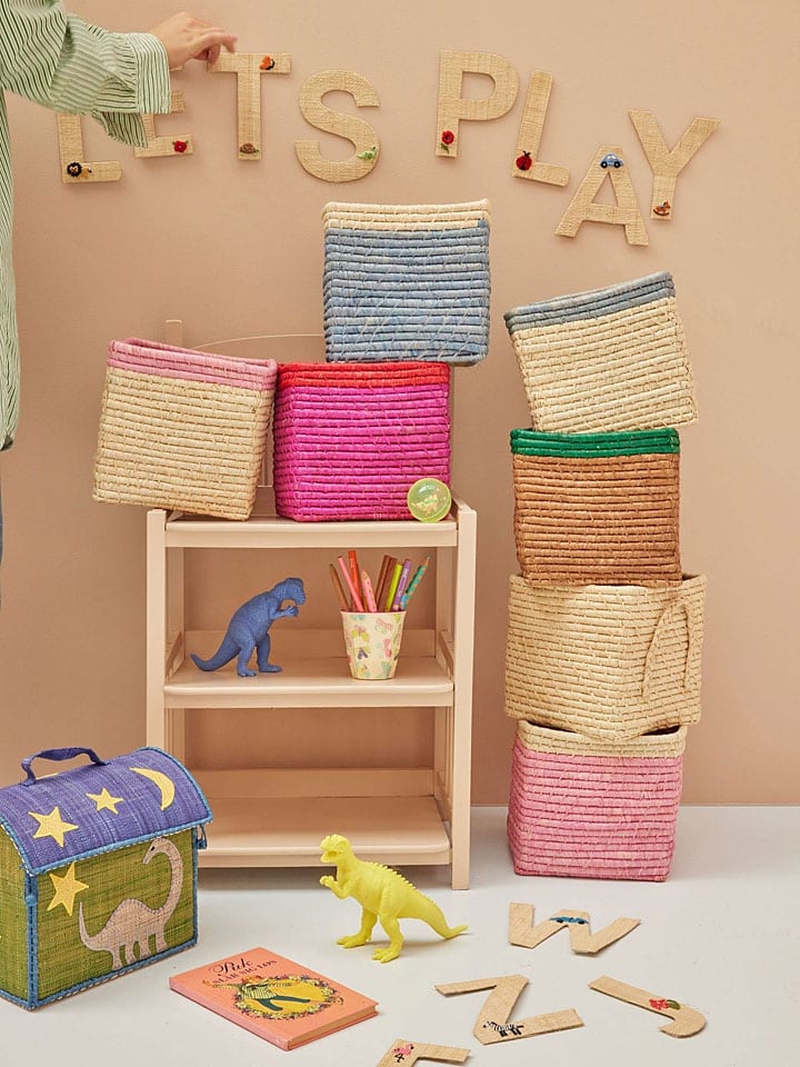 Rice Aufbewahrungskorb in Rosa - (B)20 x (H)20 x (T)20 cm günstig kaufen onesize
