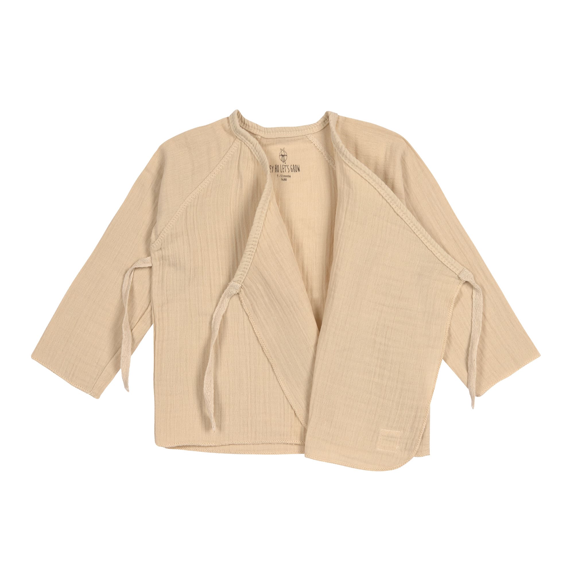 Baby Wickelshirt - Bio Baumwolle, Nature, Beige