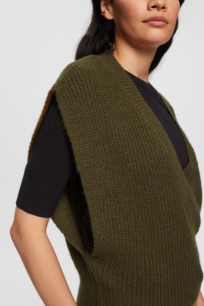 Ärmelloser Pullover aus Wollmix