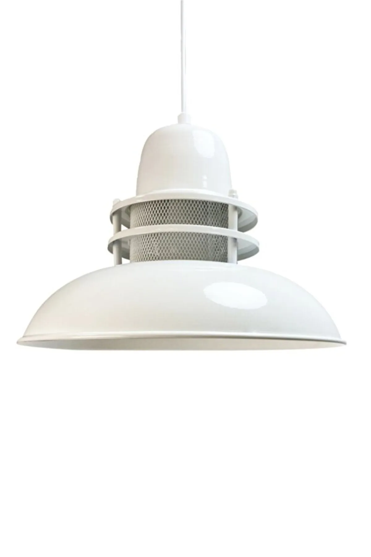 Bamyum  Leuchtturm Pendelleuchte, Weiß, E27 Fassung, 34 cm Hängelampe