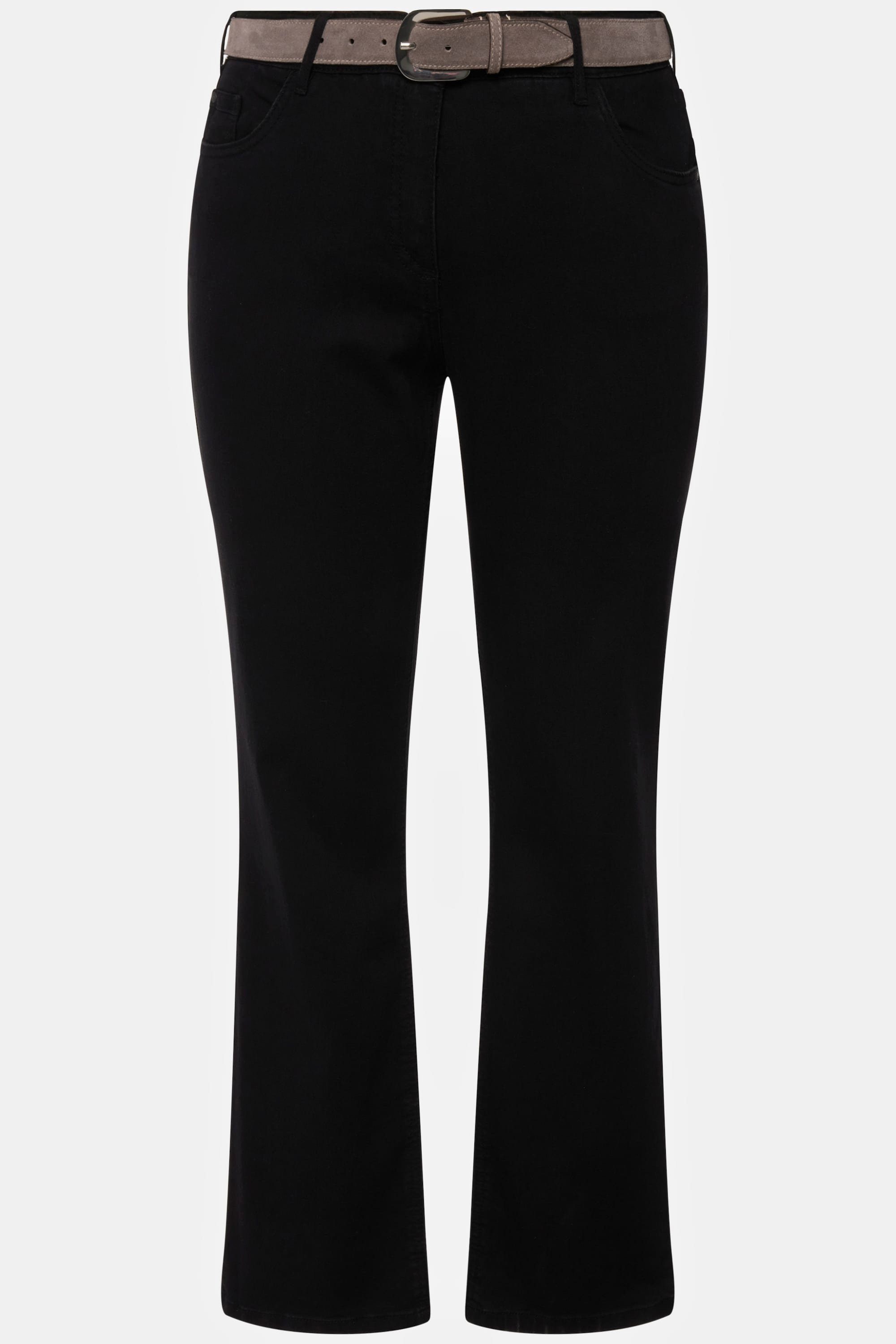 Ulla Popken Funktionshose Jeans Mandy gerade 5-Pocket-Form Komfortbund