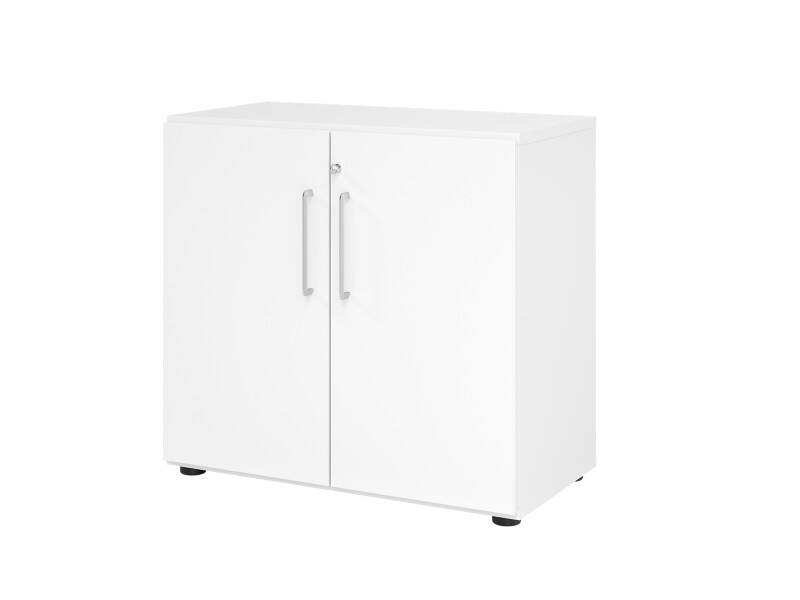 Hammerbacher Schrank V928T2/W/W/BS Weiß 80 x 42 x 74,6 cm