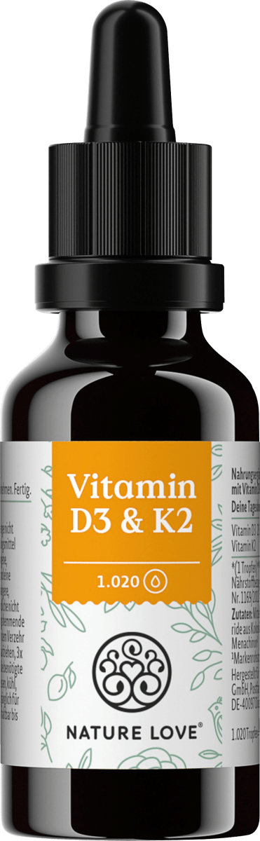 Vitamin D3 1000 I.E. + K2 Tropfen, 30 ml