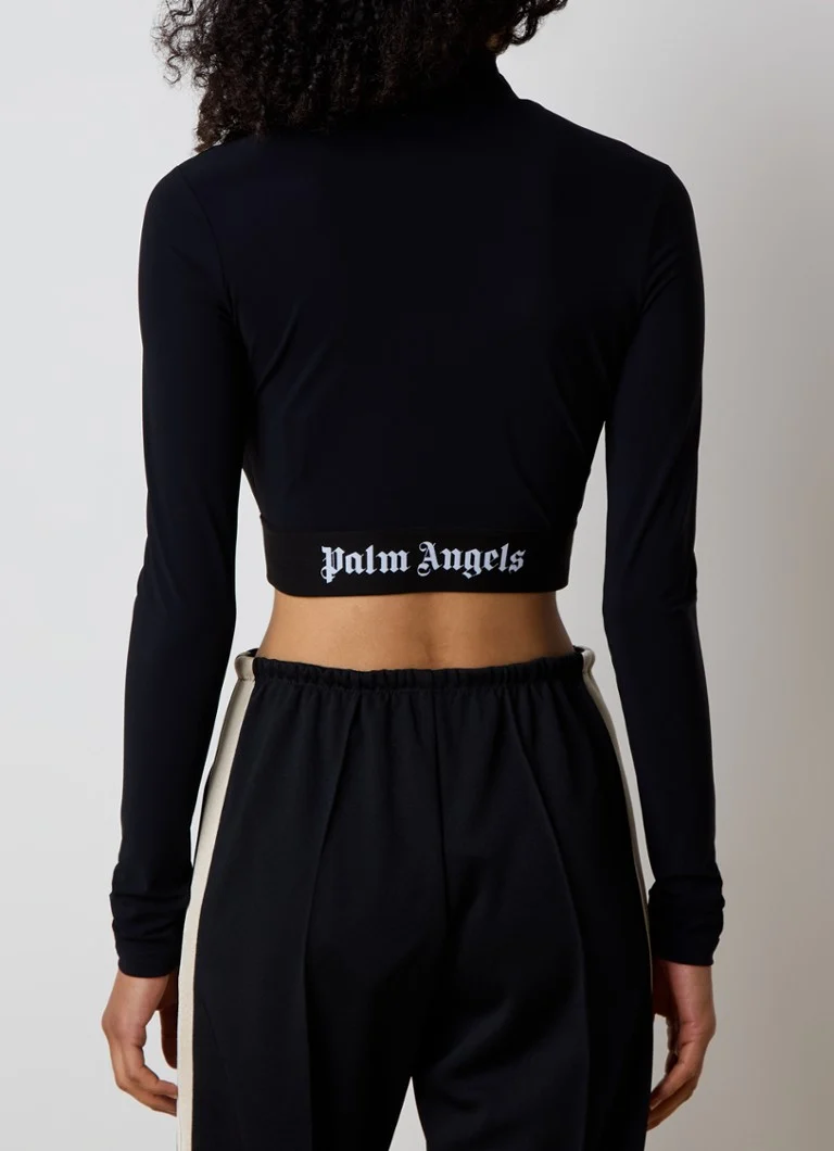 Krótki top Palm Angels z paskiem z logo
