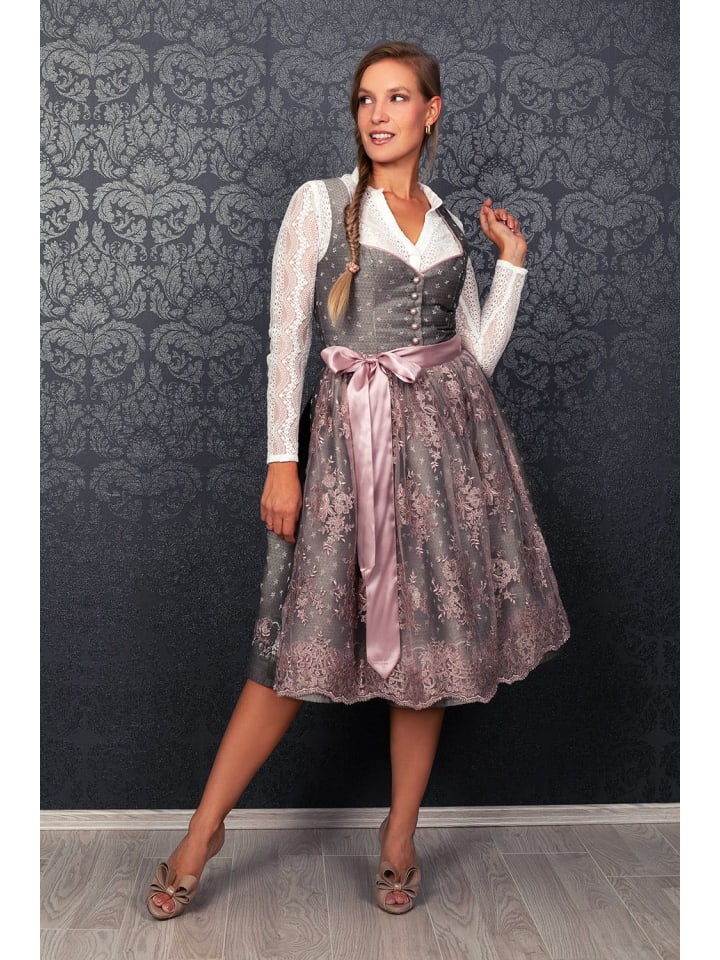 Edelnice Midi Dirndl Claire in silber, rosé günstig kaufen