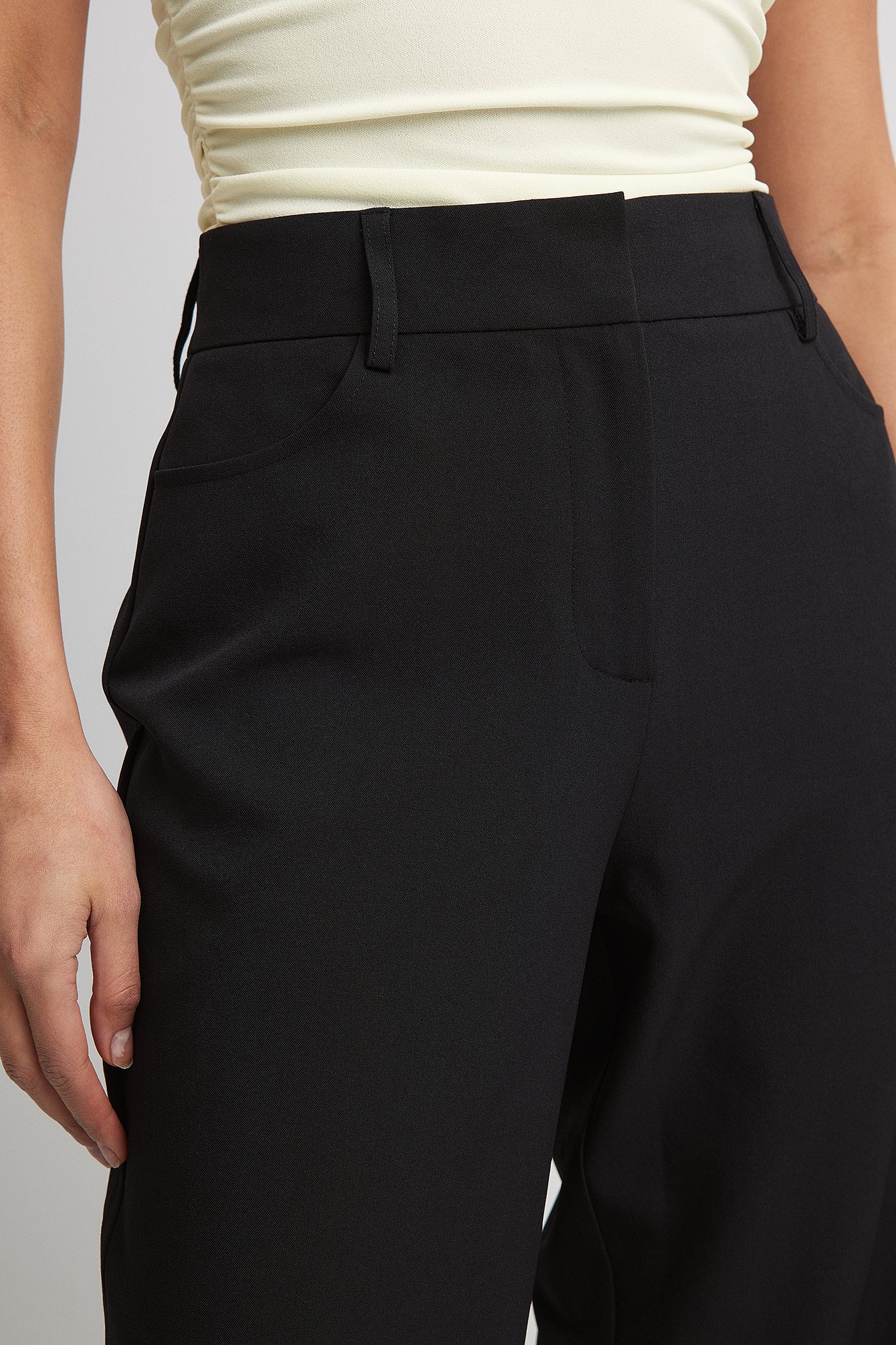 Anzughose mit hoher Taille und normaler Passform