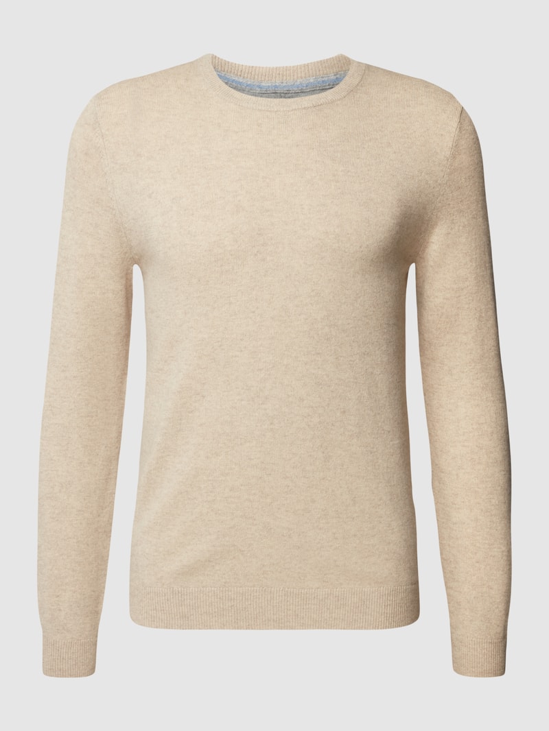 Pullover in Ripp-Optik Modell 'FILO' in offwhite meliert