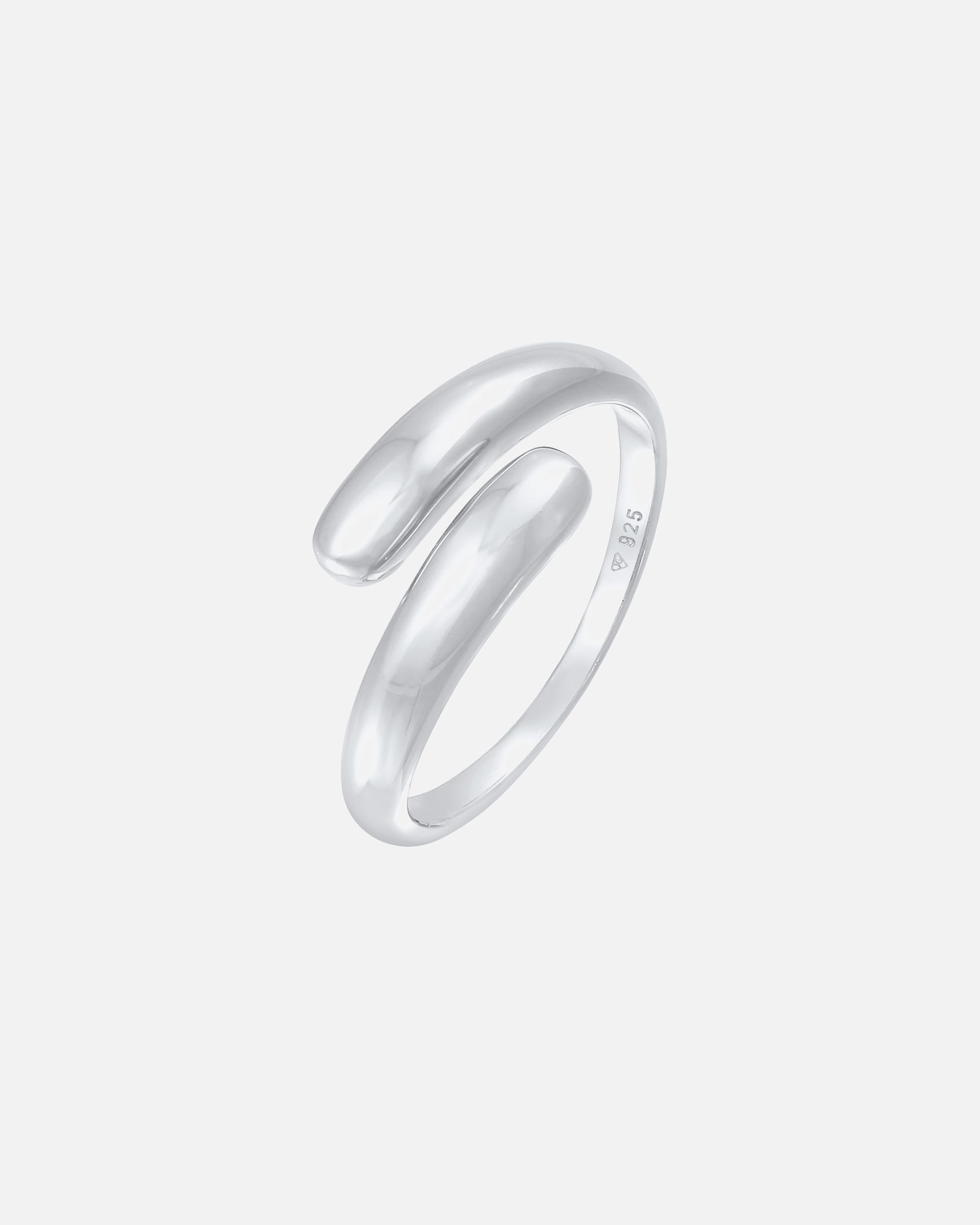 Anillo envolvente Elli para mujer, delicado y moderno, estilo básico, en plata de ley 925.