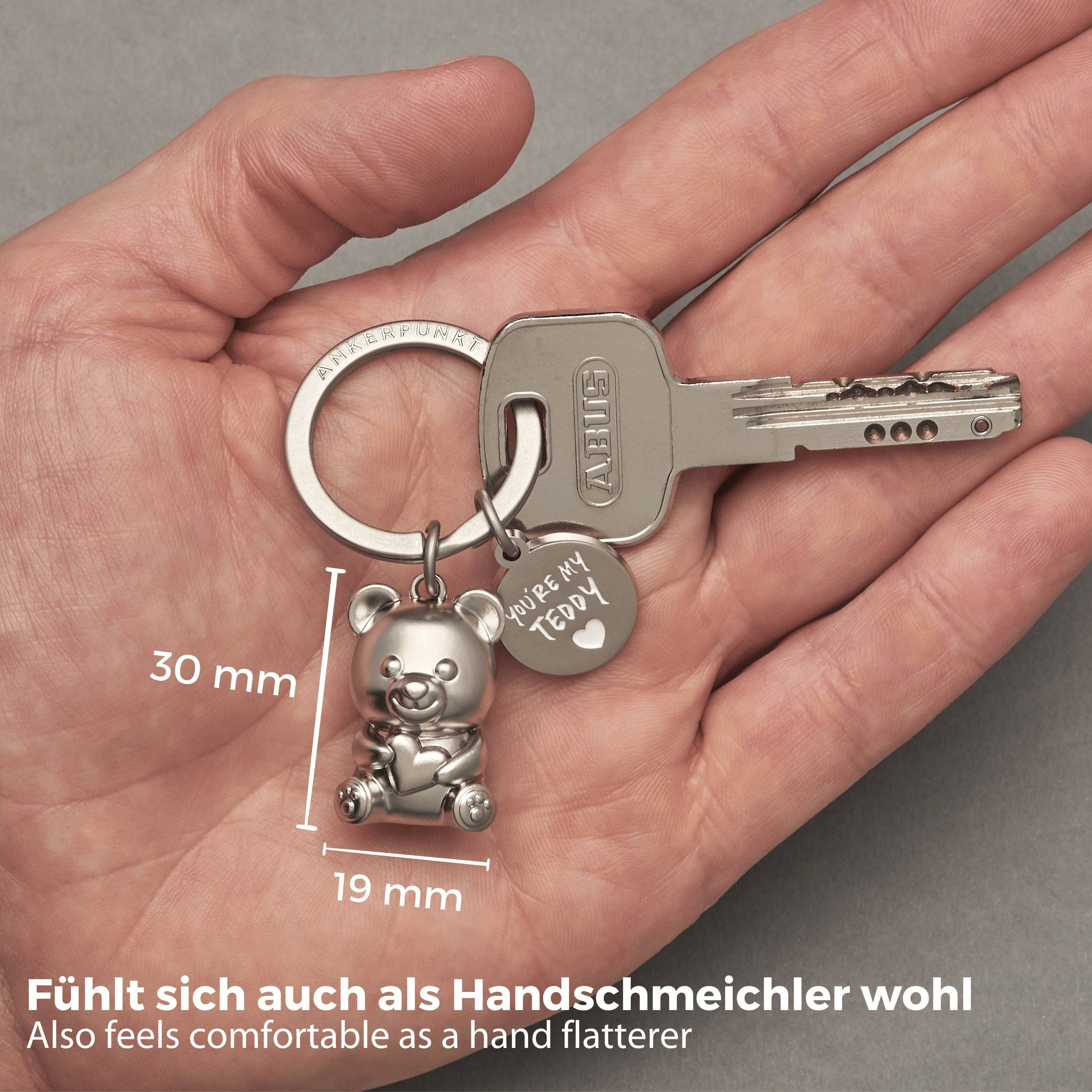Ankerpunkt Schlüsselanhänger Teddybär Schlüsselanhänger - Geschenke für Frauen, Männer, (Freundin, Freund - Jahrestag, Geburtstag, Einschulung), Geschenke Junge, Mädchen, Geschenke für Mama, Papa