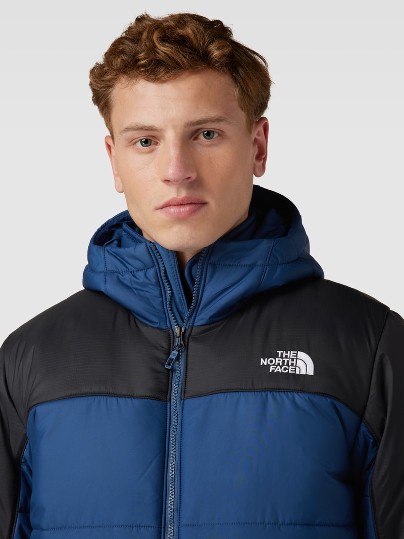 Steppjacke mit Logo-Stitching Modell 'CIRCULAR DIABLO' in marineblau