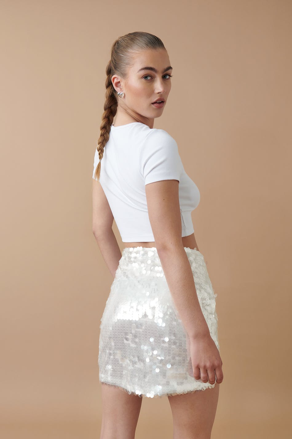 Sequin mini skirt