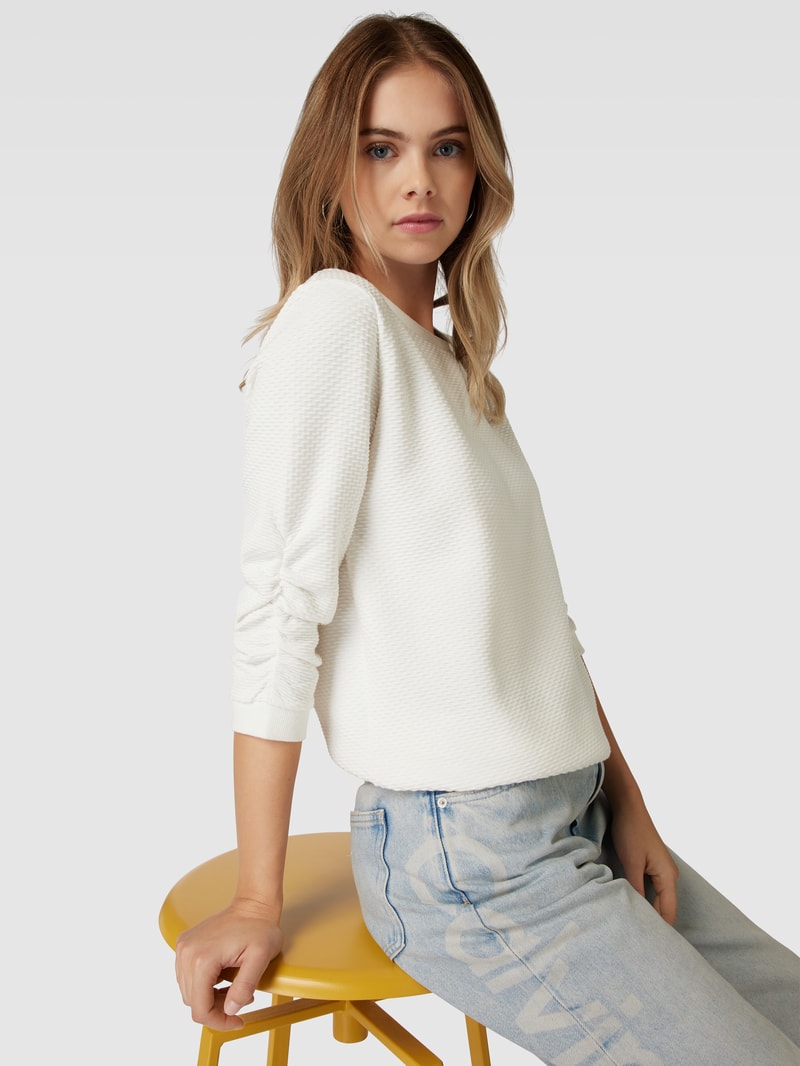 Sweatshirt mit 3/4-Arm in offwhite