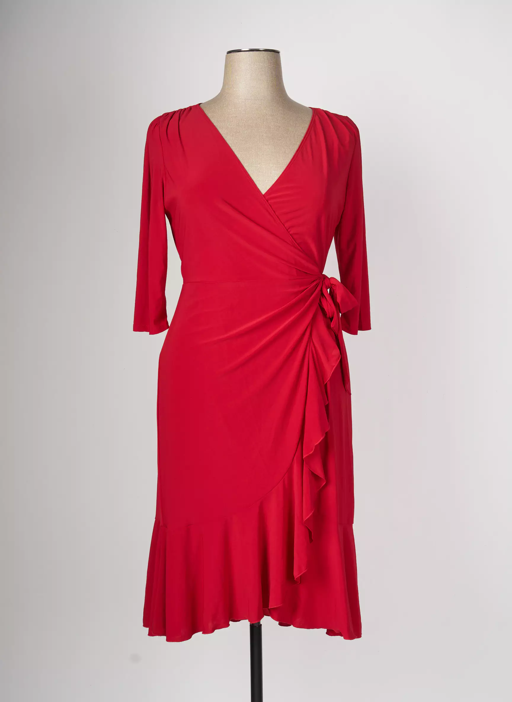 Kiyonna Robes Mi Longues Femme couleur rouge