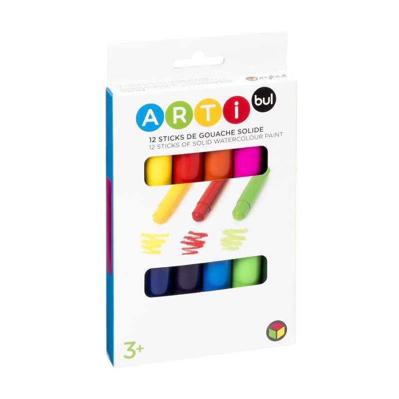 12 sticks de gouache solide Oxybul