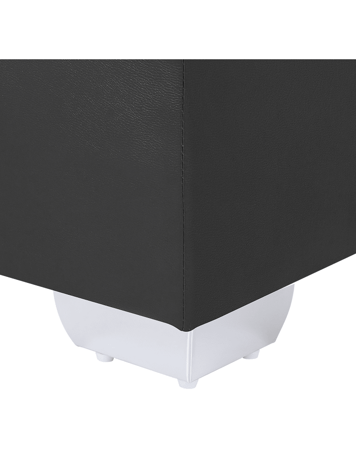 Beliani Doppelbett PRESIDENT in Schwarz/Silber - (W) 170 x (H) 90 x (L) 210 cm günstig kaufen onesize