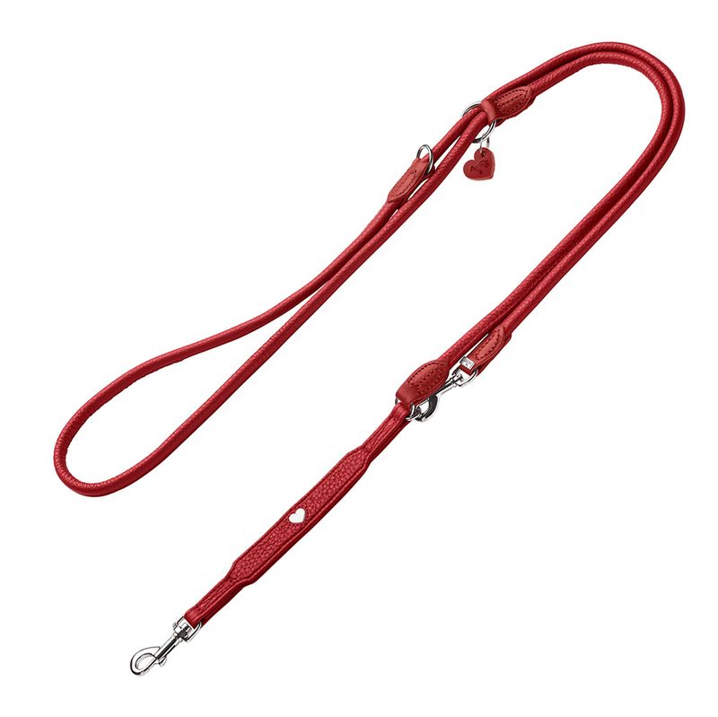 HUNTER Verstellbare Führleine Round & Soft Love, rot | bitiba %