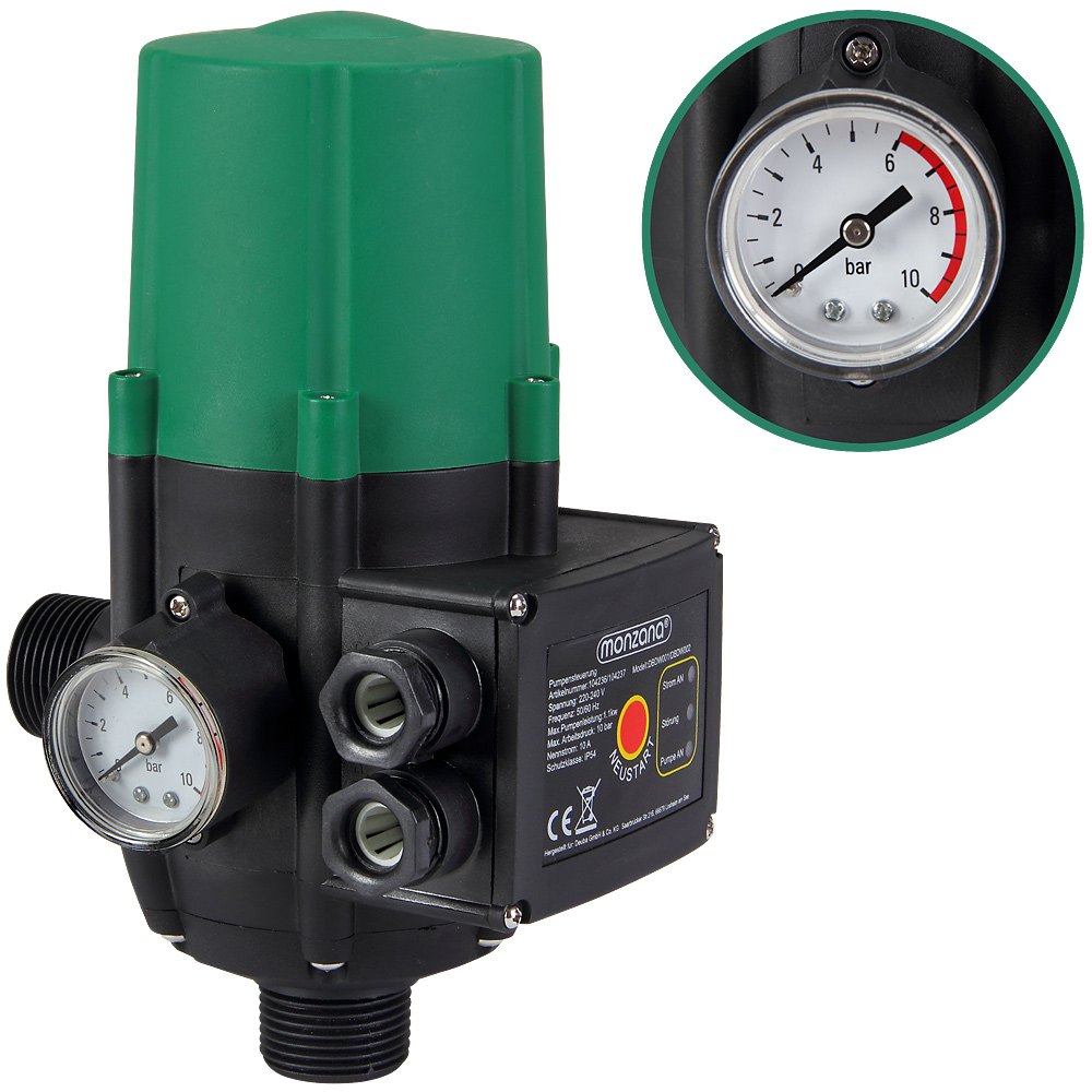 Casaria monzana® Pumpensteuerung ohne Kabel 10bar