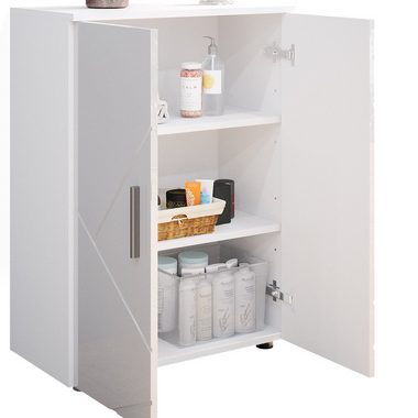 Vicco Midischrank Badezimmerschrank IRMA Weiß Hochglanz