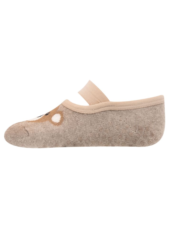 ewers Stoppersocken ABS Laufsneaker Teddy in dunkel beige meliert günstig kaufen 27-30
