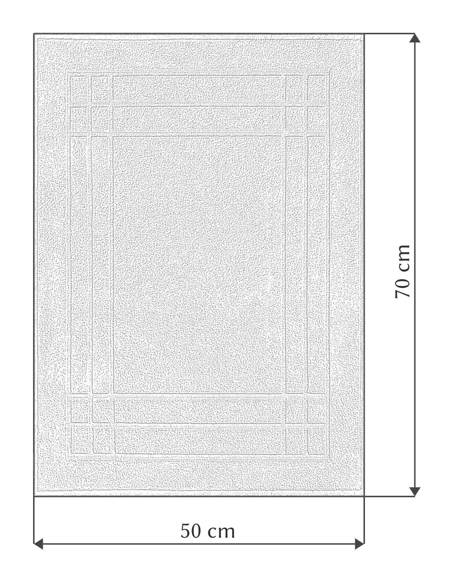 Badematte Pure Lashuma, Höhe 5 mm, schnell trocknend, Baumwolle, rechteckig, Baumwoll Bad Läufer in lila 50x70 cm
