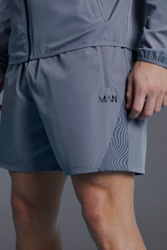 Man Active Shorts mit Print