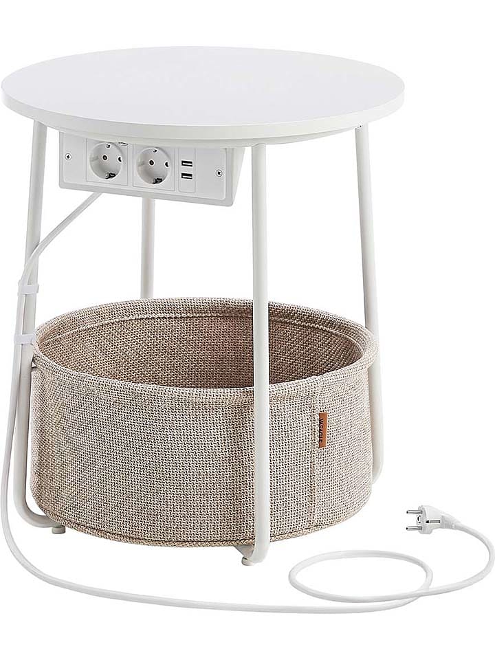 Songmics Beistelltisch in Schwarz/ Weiß - (H)50 x Ø 45 cm günstig kaufen onesize