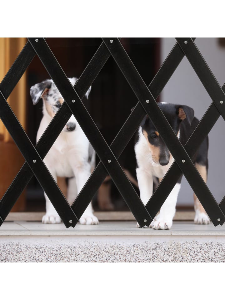 relaxdays Hundeabsperrgitter in Schwarz - (B)126 x (H)70 cm günstig kaufen onesize