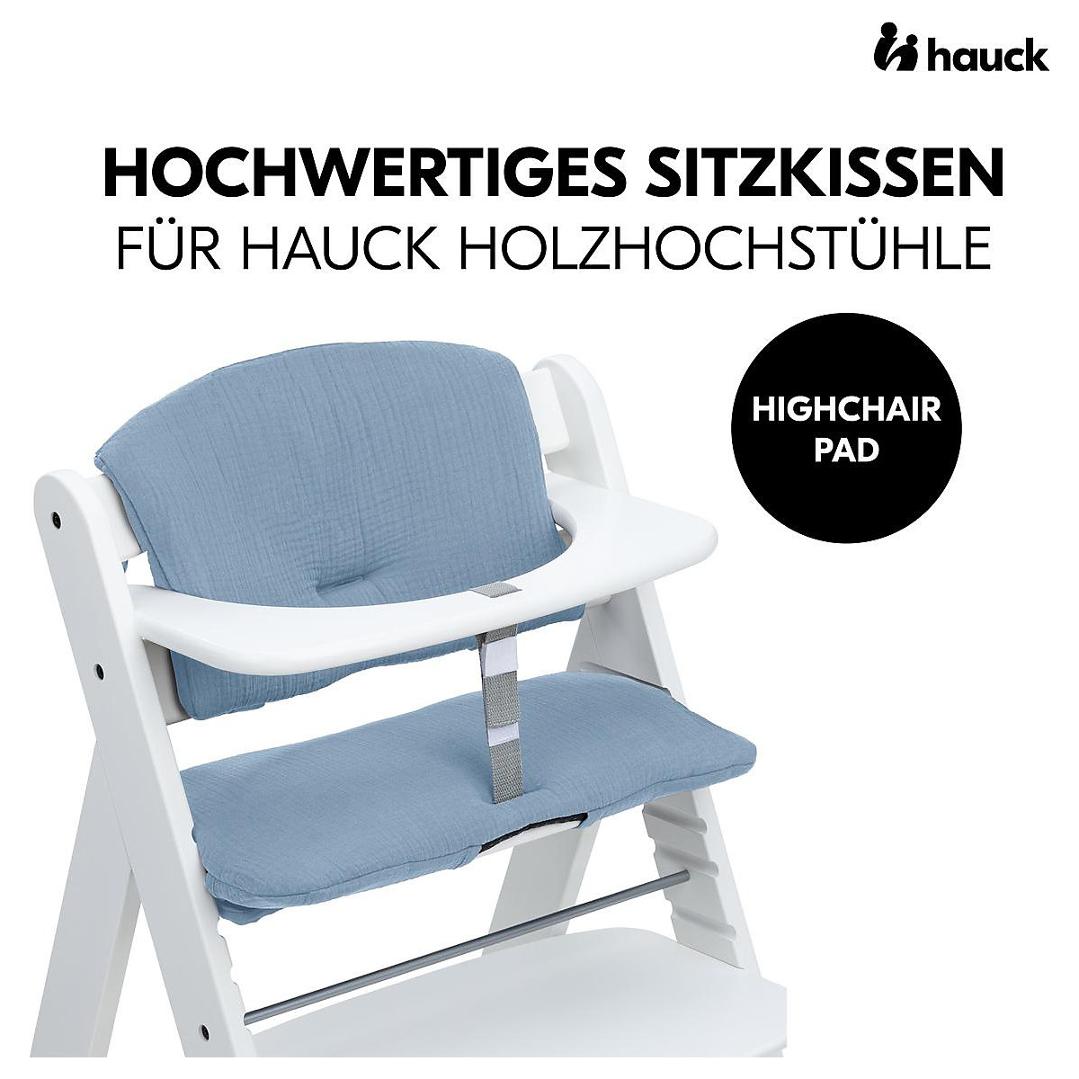 Hochstuhlauflage, Dusty Blue