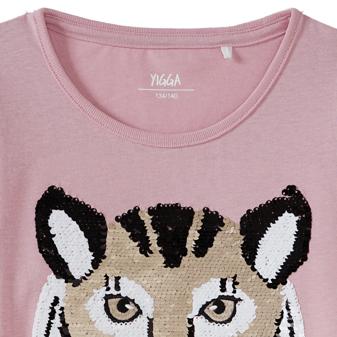 Mädchen Langarmshirt mit Wendepailletten