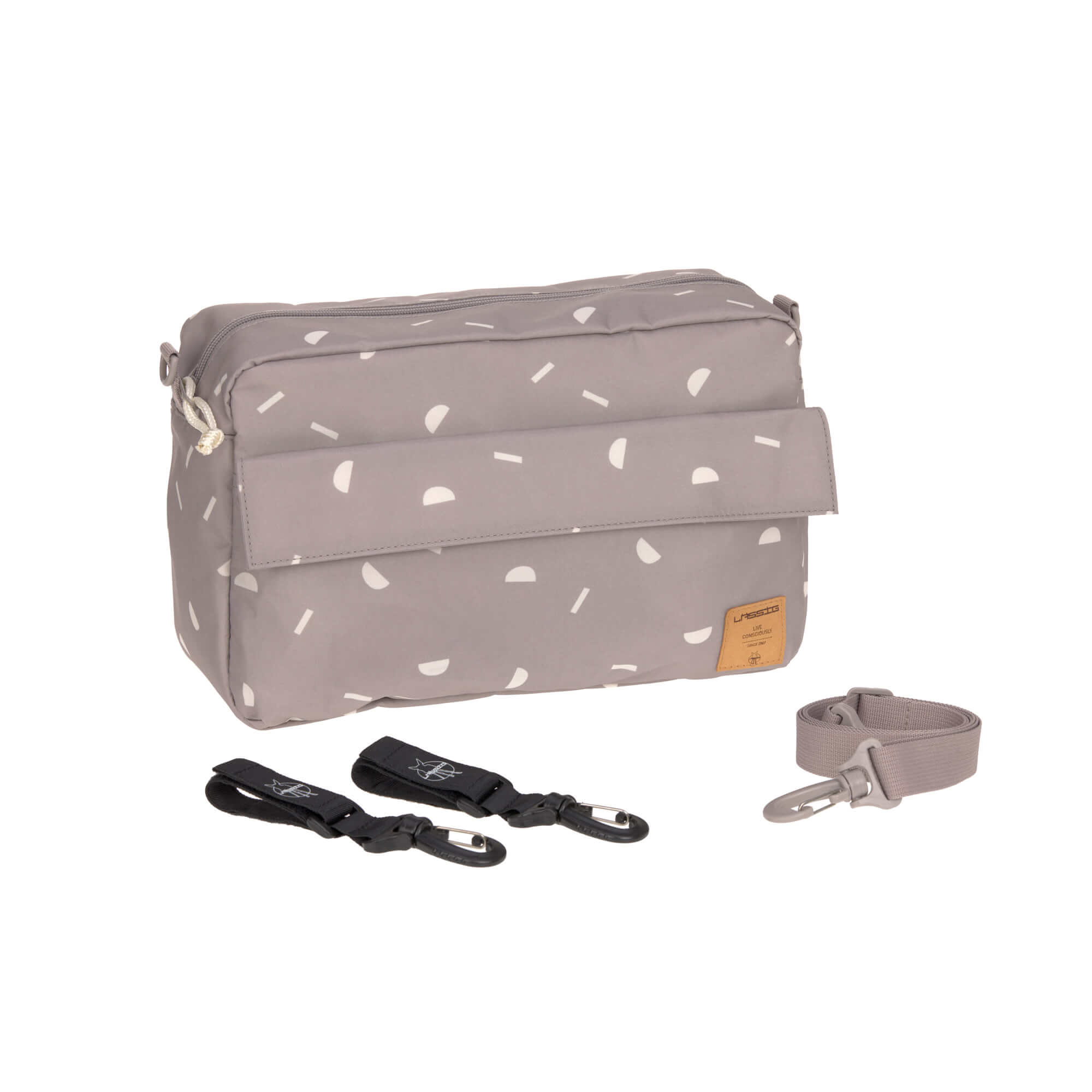 Kinderwagentasche - Blocks Taupe, Grau