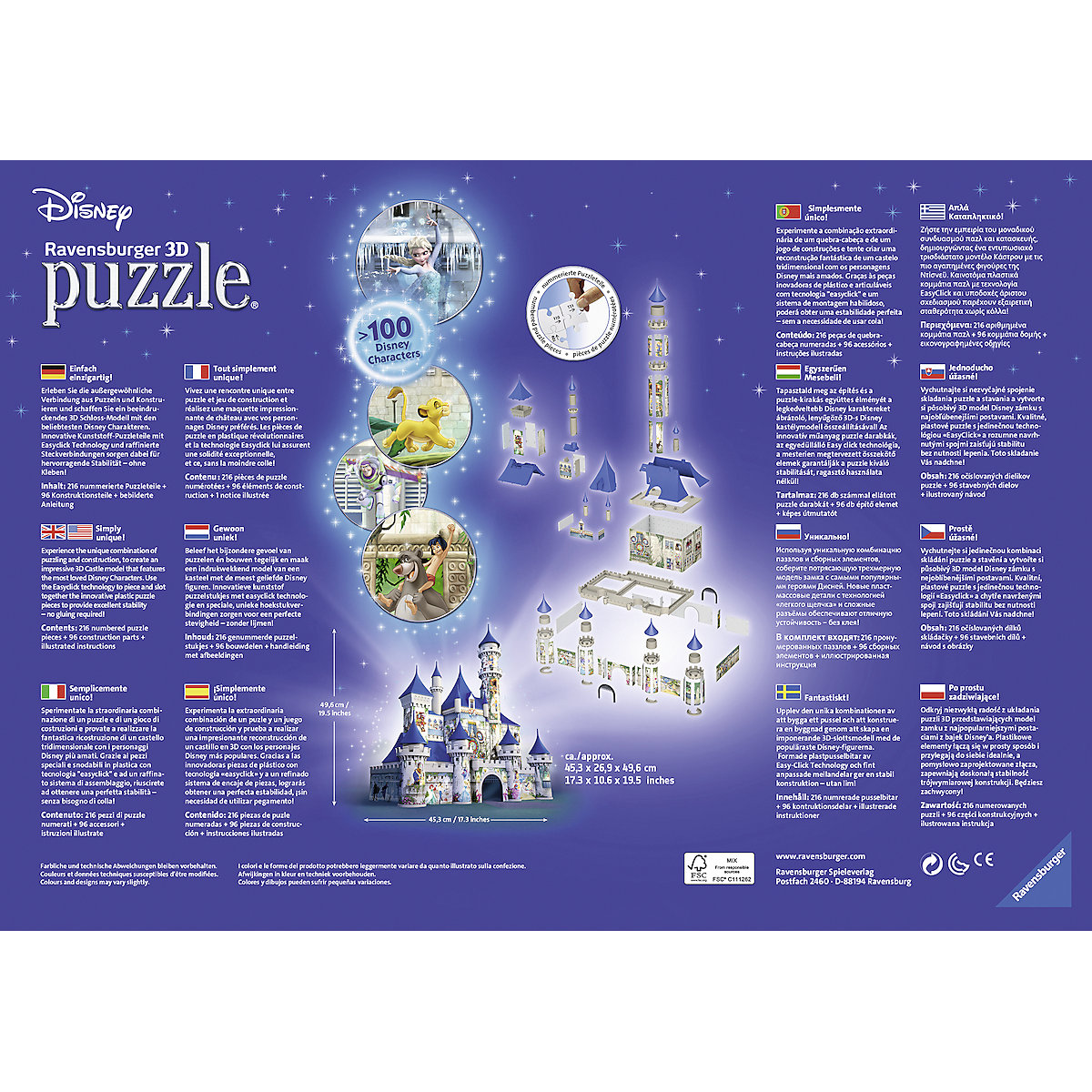 3D-Puzzle   Schloss, 216 Teile