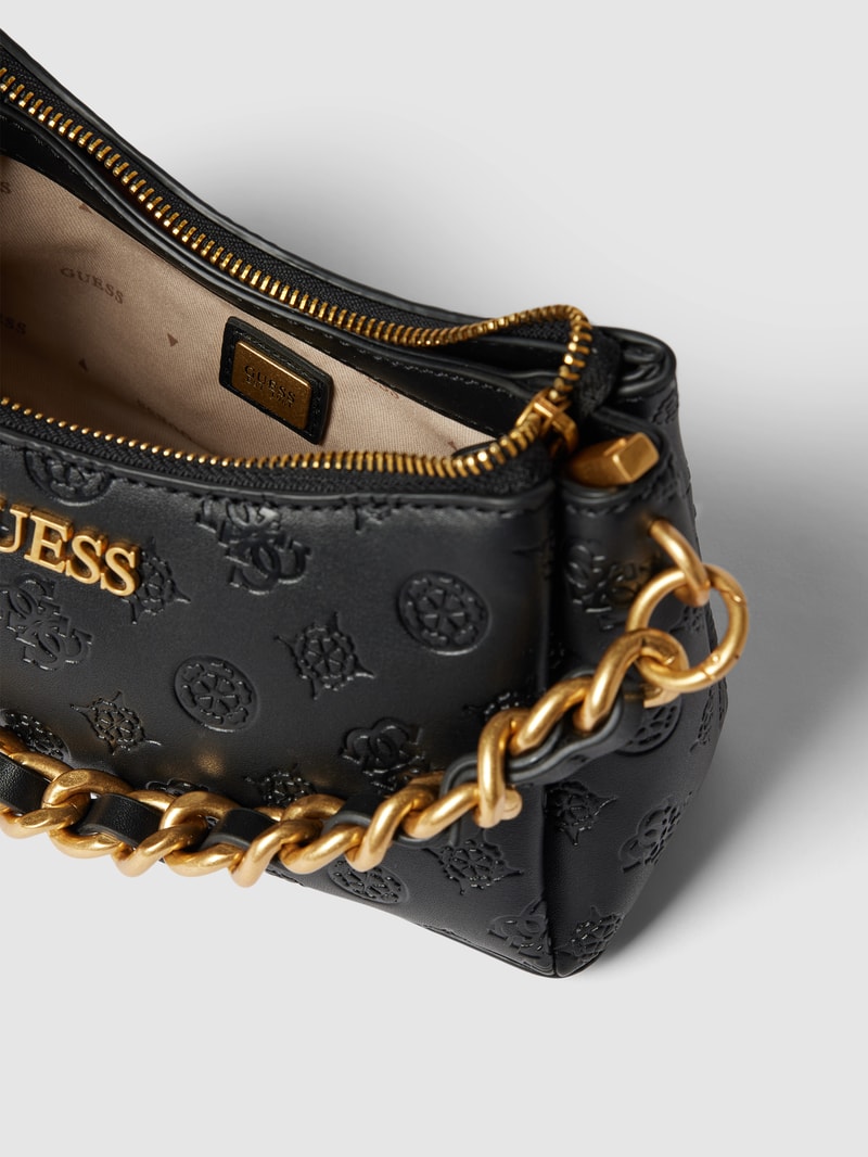 Shoulder Bag mit Strukturmuster Modell 'GEVA' in schwarz