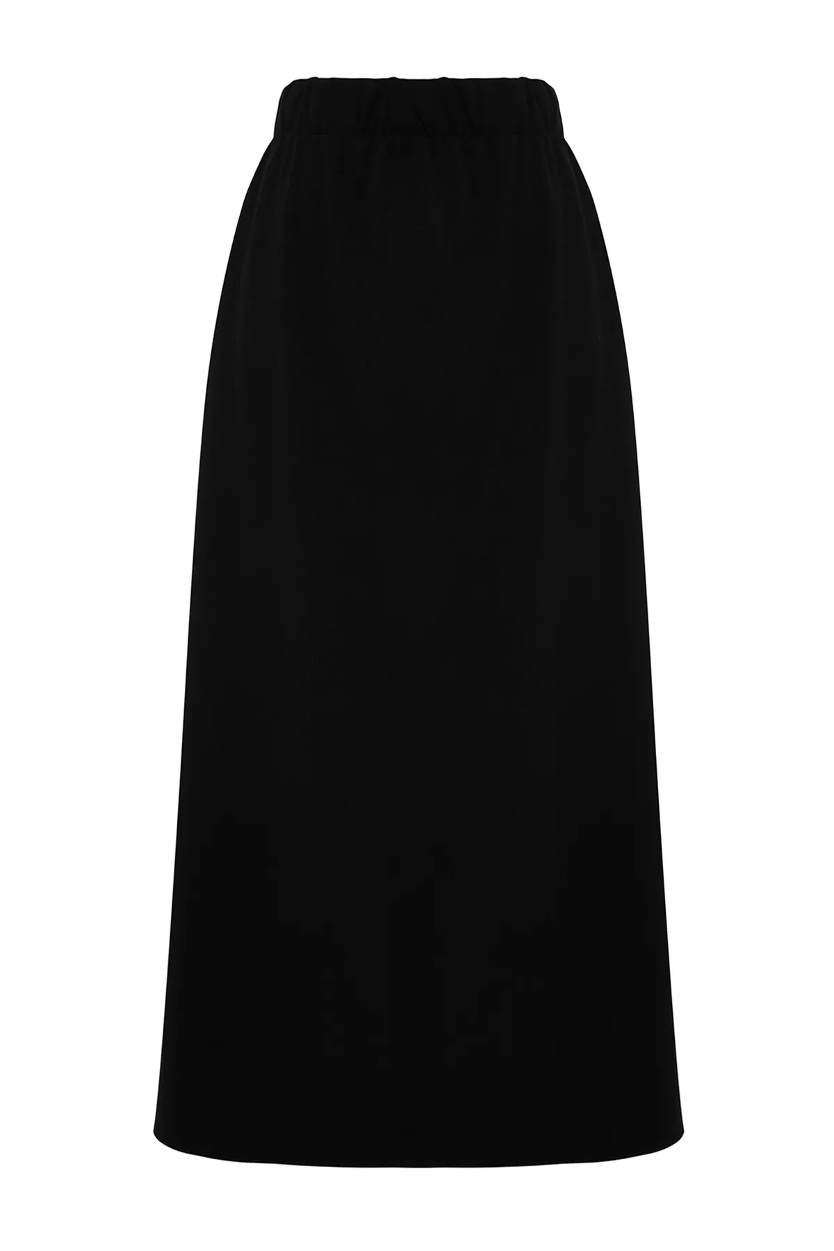 Trendyol Modest  Schwarzer schlichter Strickrock mit elastischem Bund TCTSS24EE00006