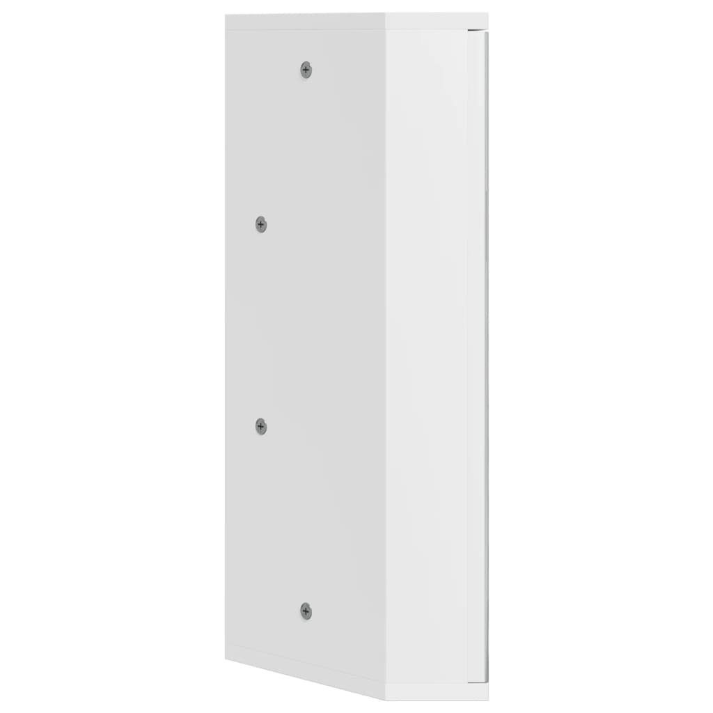 vidaXL Badezimmerspiegelschrank Eck-Spiegelschrank Weiß 30x24x60 cm (1-St)