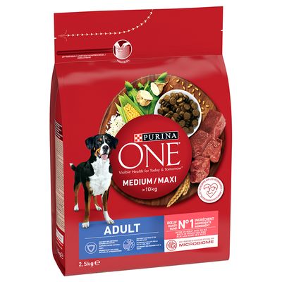 PURINA ONE Medium/Maxi Adult Rind & Reis
