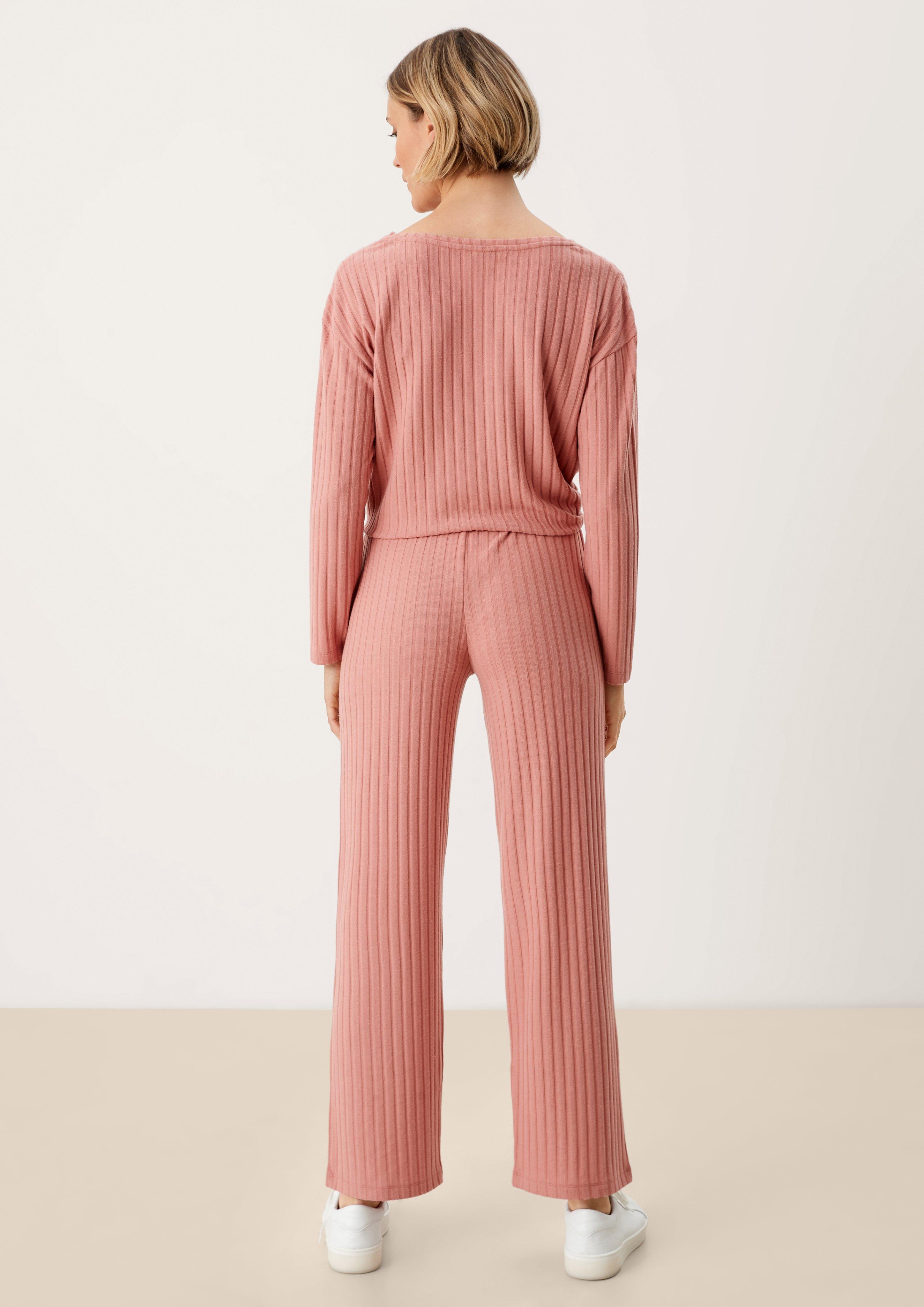 Loungehose mit Rippstruktur  6006275-4100