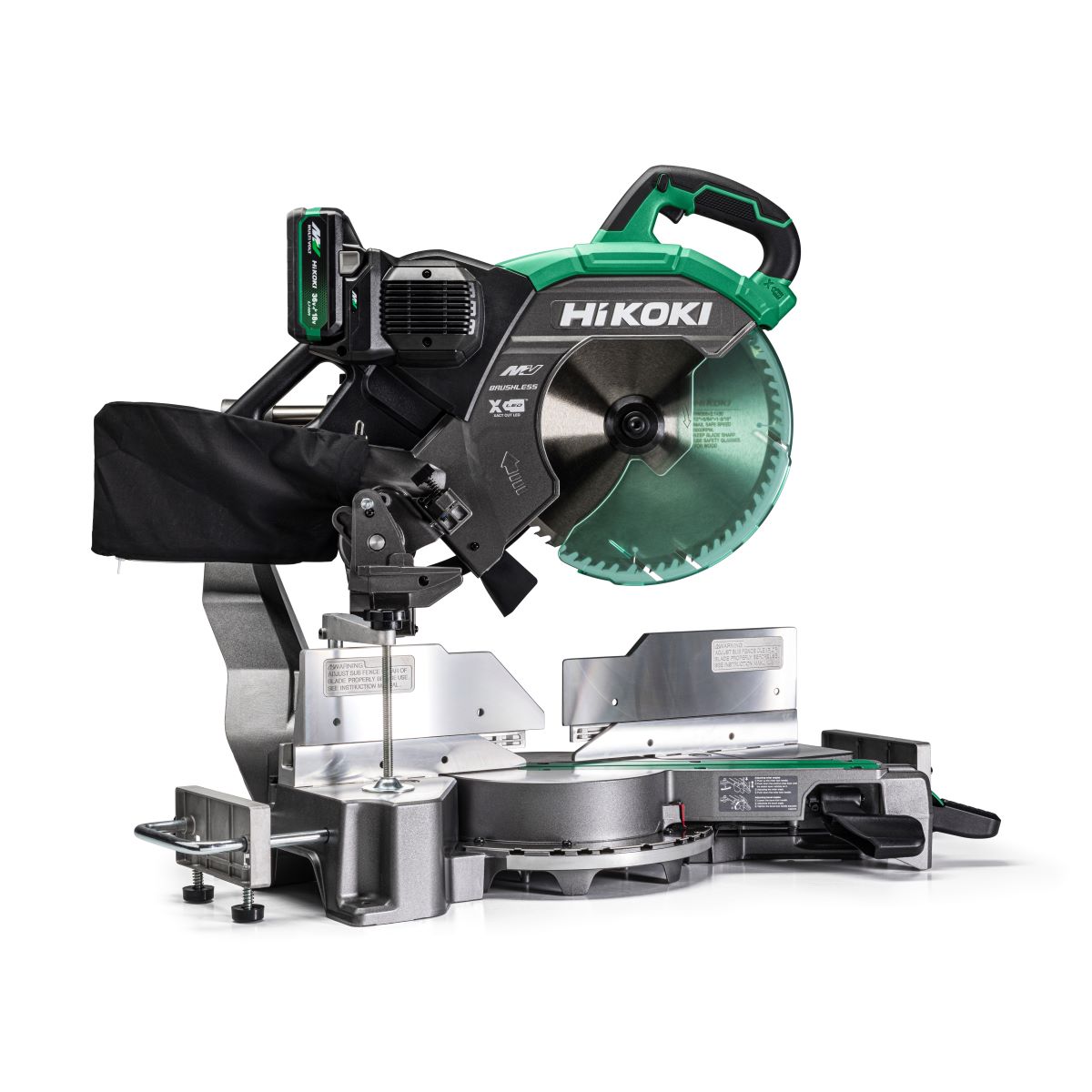 Scie à onglets sans fil HiKOKI C3612DRAWRZ 305 mm Multivolt 36 V 4,0 Ah Li-Ion