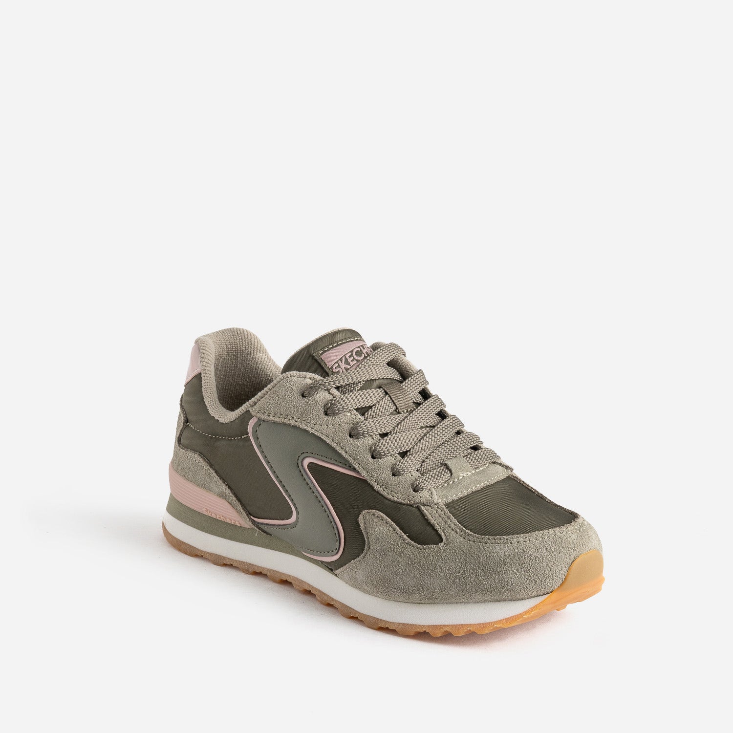 Basket SKECHERS en cuir kaki