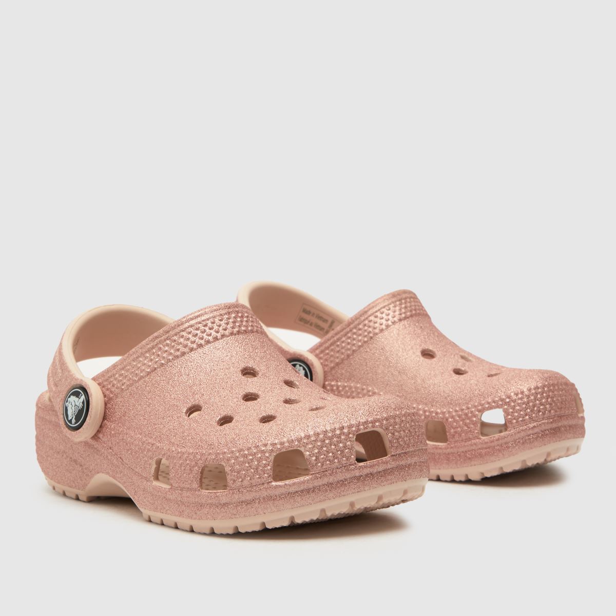 Crocs halványrózsaszín klasszikus csillámos klumpa kislány kisgyermek szandál
