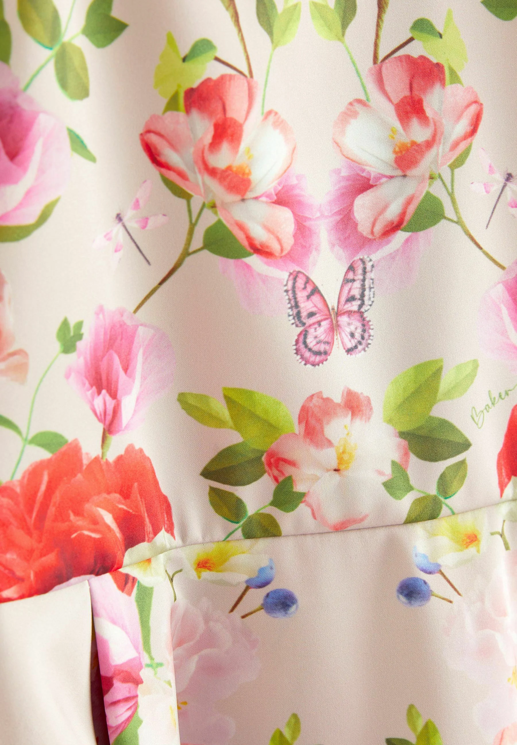 Vestido elegante con cuello halter floral Oyster de Baker by Ted Baker - AJUSTE REGULAR