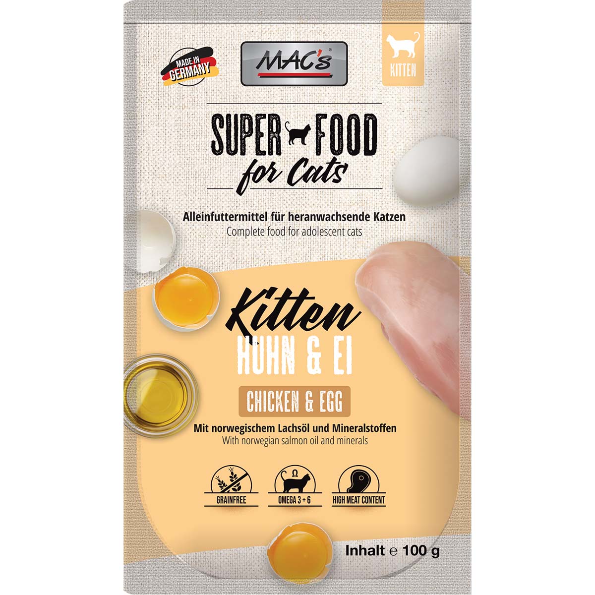 MAC's Cat Pouchpack Kitten Huhn & Ei günstig kaufen bei ZooRoyal