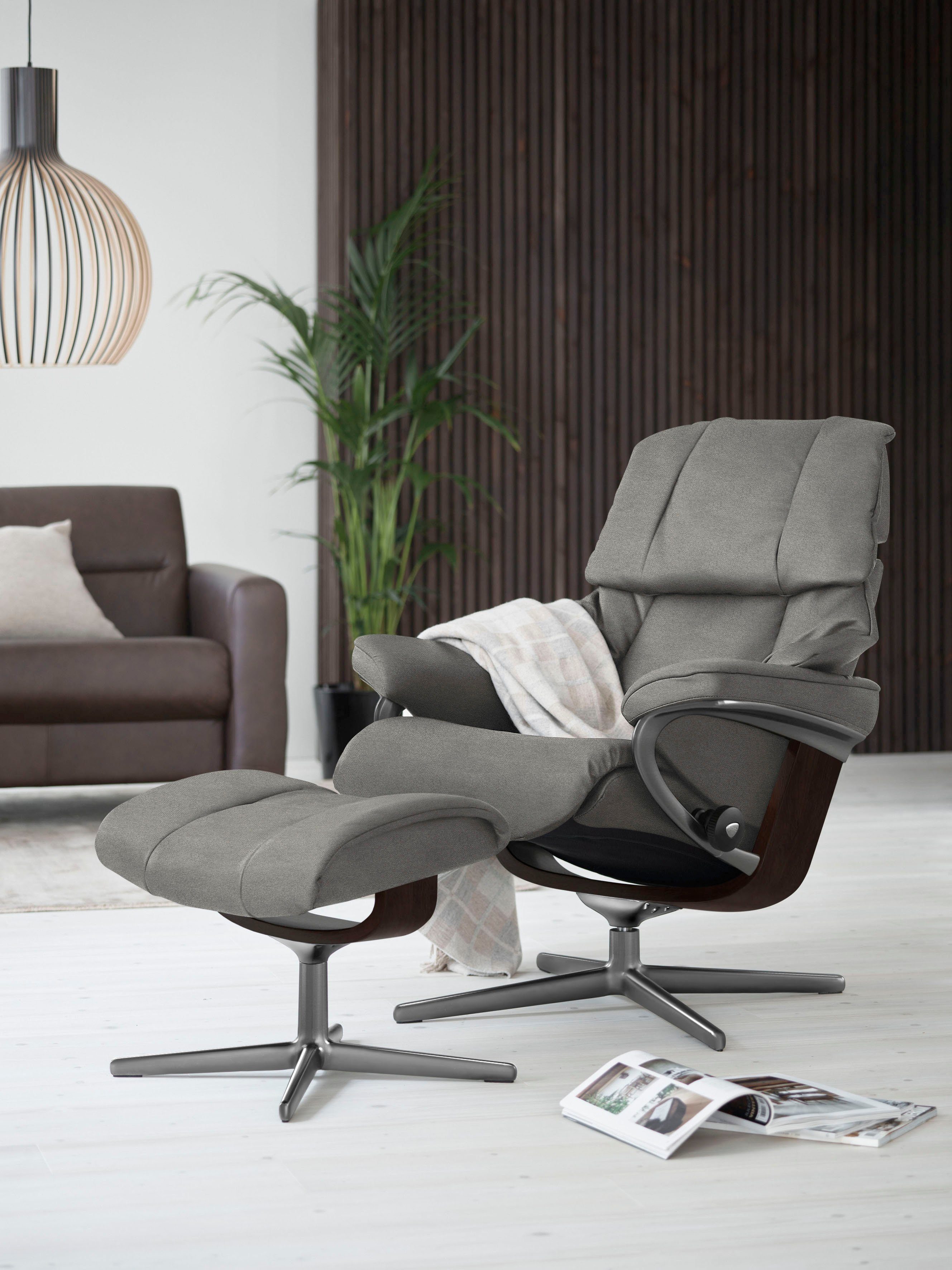 Stressless® Relaxsessel Reno, mit Cross Base, Größe S, M & L, Holzakzent Braun