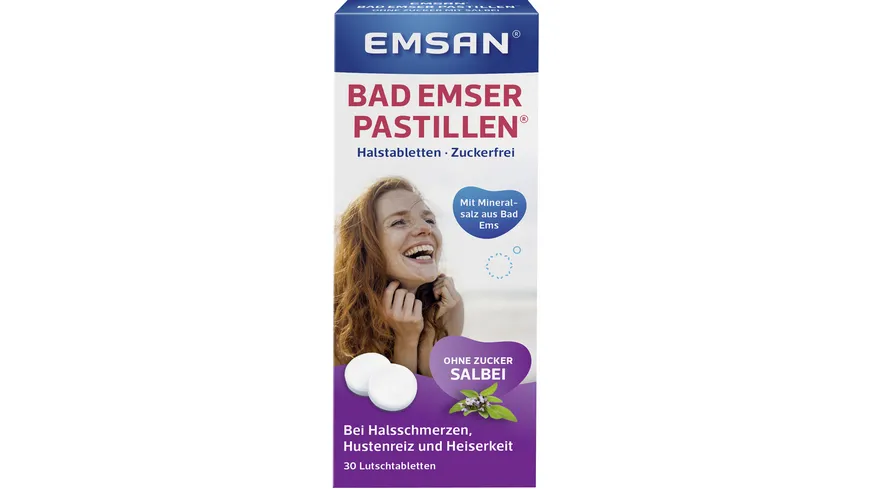 Emsan Bad Emser Past. ohne Zucker mit Salbei 30er