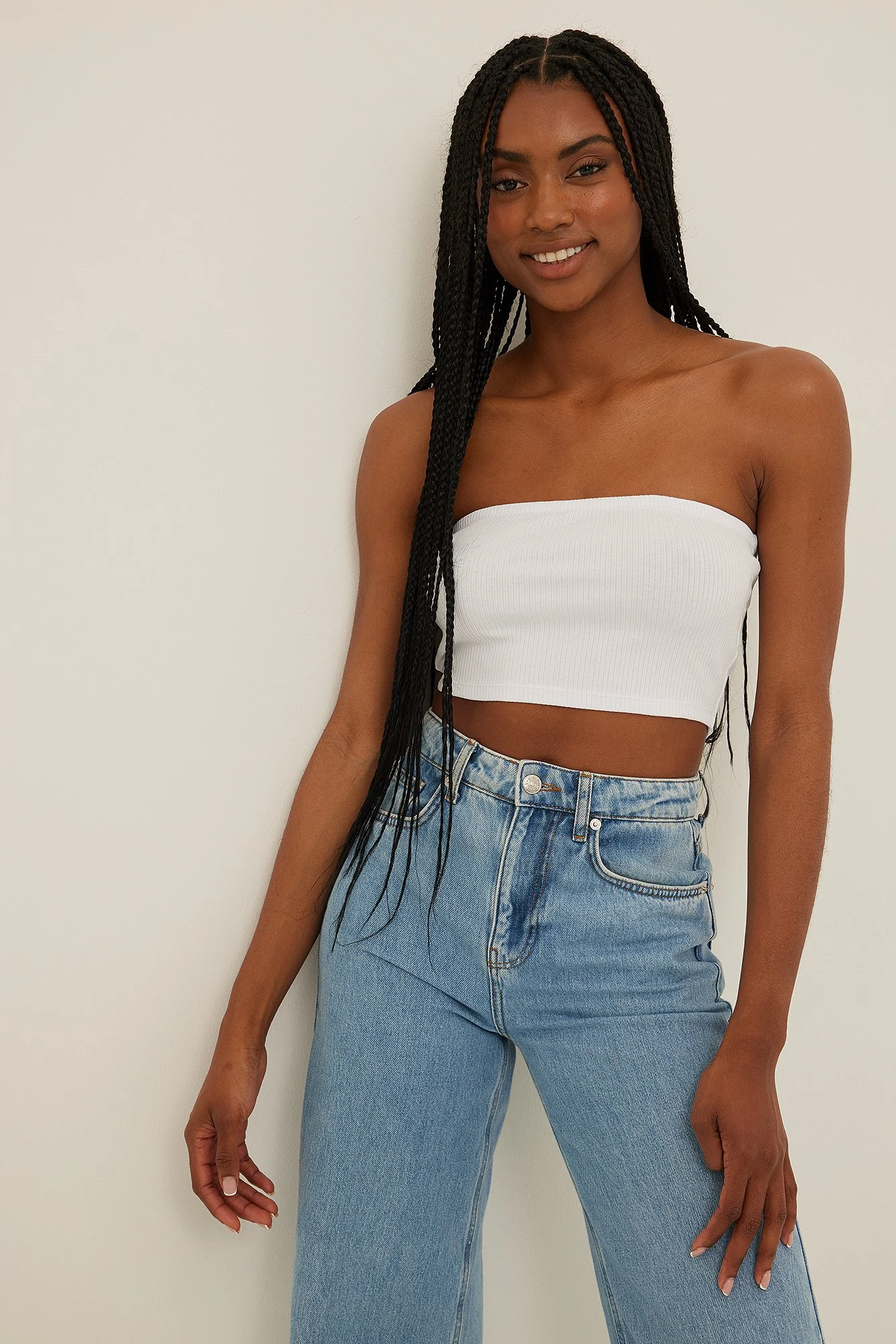 Kurzes, geripptes Tube-Top