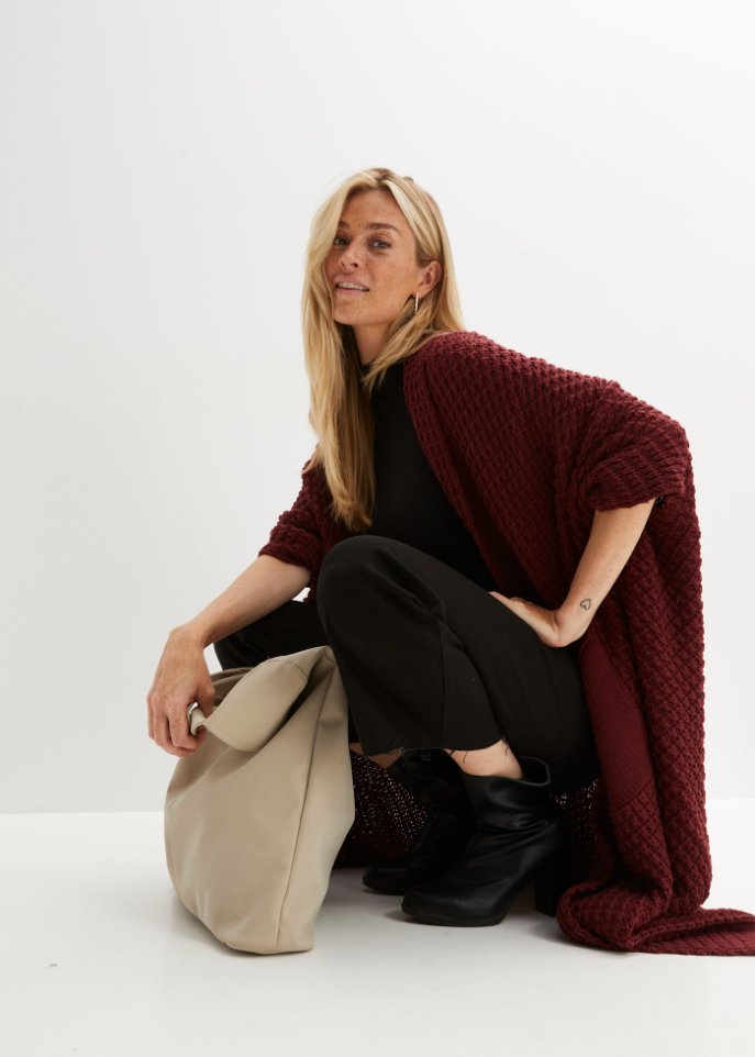 Longstrickjacke
