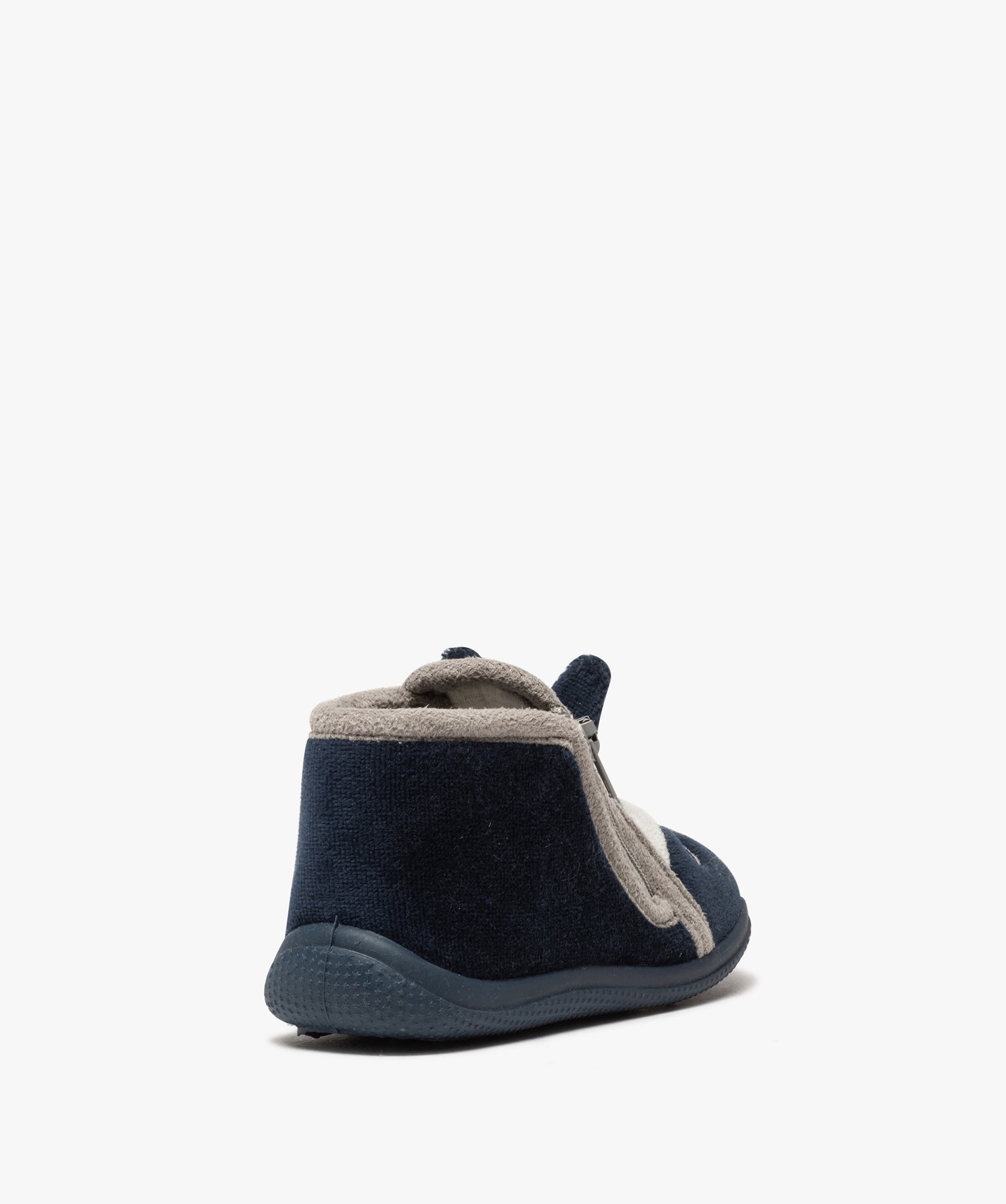 Chaussons bébé Garçon bottillons velours avec tête de loup marine | GEMO