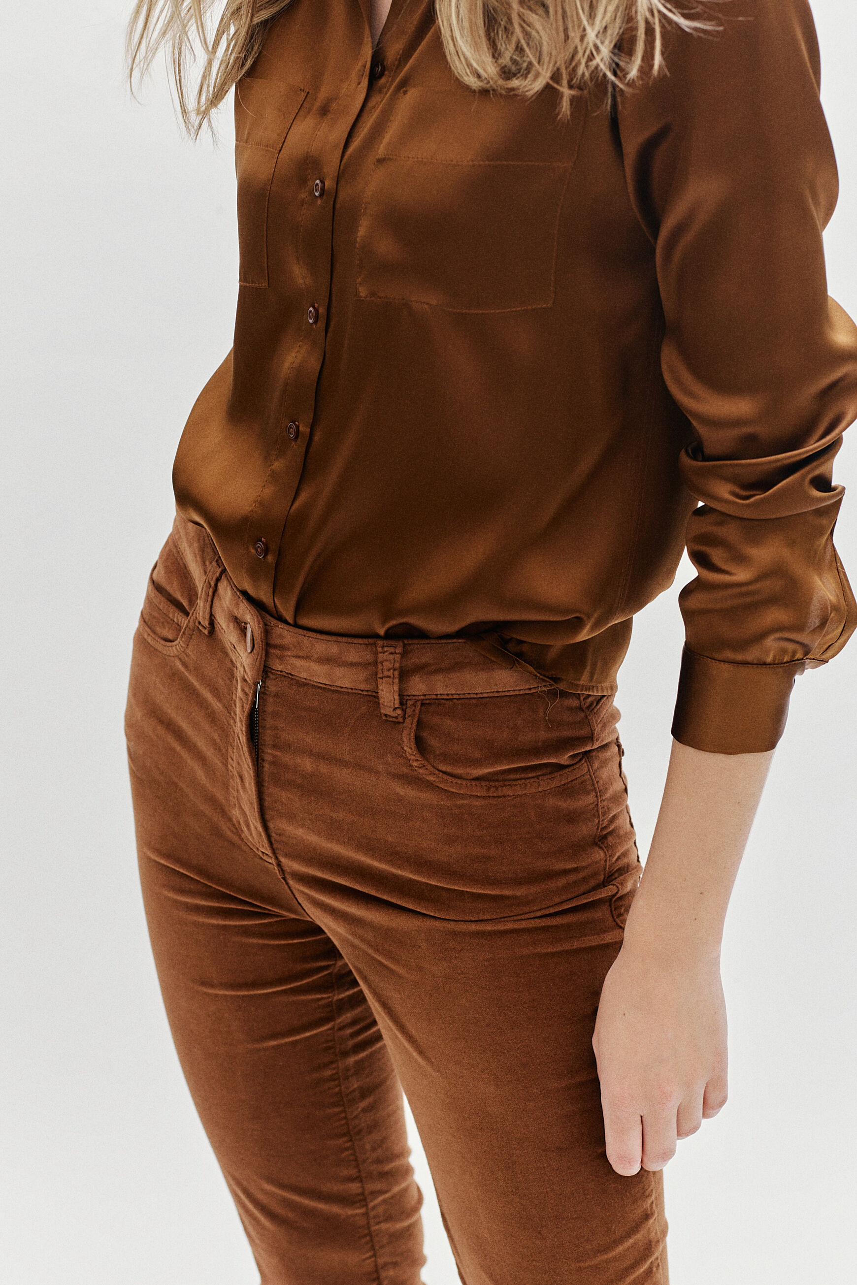 pantalon sylvano taupe femme