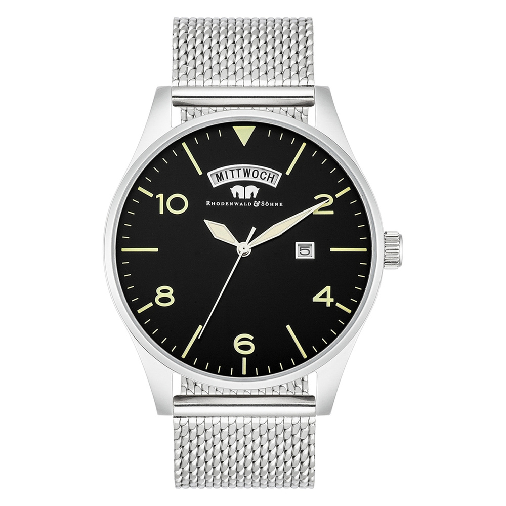 Rhodenwald & Söhne Montre à quartz Vintage en Argent Acier inoxydable en Argent Montre