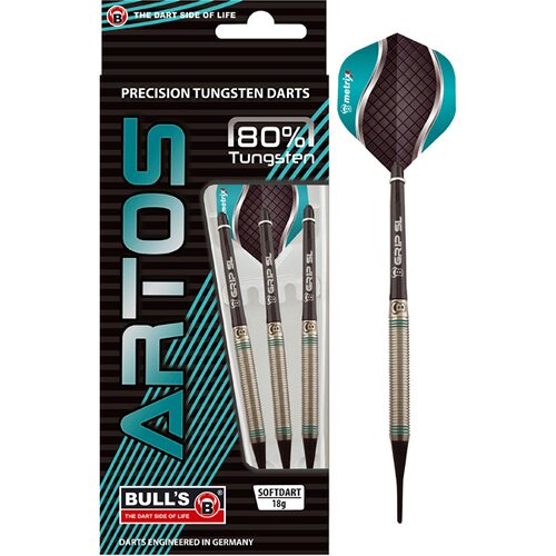 BULL'S DARTPFEIL ARTOS AR1 SOFTDART, MINT 80% TUNGSTEN